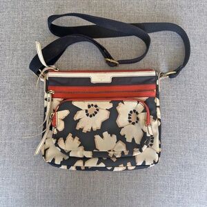 Fossil coated canvas crossbody floral bag